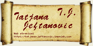 Tatjana Jeftanović vizit kartica